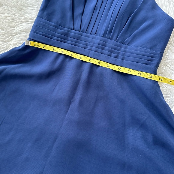 Girls / Teen Navy Blue A-Line Halter Semi-Formal Dress (Size: 12) - Picture 3 of 7